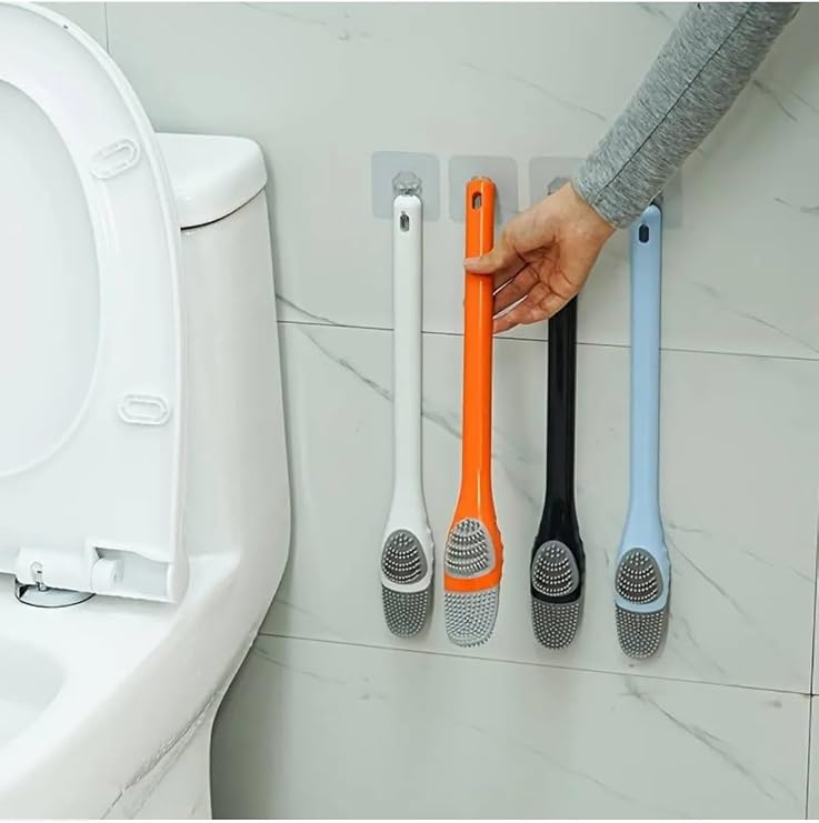 TİNEKE Silikon Tuvalet Klozet Detay Temizleme Ve İnce Detay Fırçası 2'Li Set