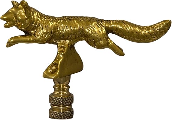 Fox Solid Brass Lamp Finial