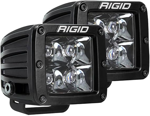 RIGID INDUSTRIES D-Series PRO LED Light Pods Spot Midnight Edition, Pair