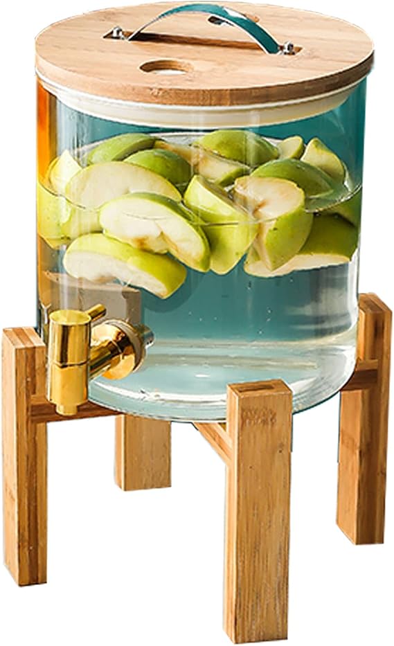 Water Juice Dispensers Beverage Dispenser with Tap and Stand, Juice Dispenser for Cocktails Juice Water Beverages Lemonade Dispenser, High Temperature,5L