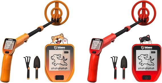 2Pcs New Metal Detectors Kit, Red+Orange