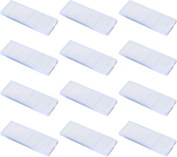 Nispira HEPA Filter Compatible with i-life Model A6 A4 A4s Robotic Vacuum Cleaner, 12 Packs