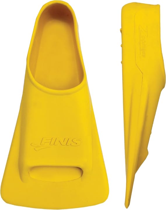 Finis Zoomers Gold Swim Training Fins - Short Blade Design for Speed & Conditioning - Soft Natural Rubber Fit