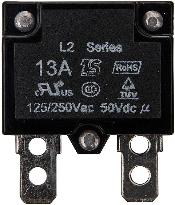 2Pcs 13A 125/250Vac 50Vdc Automatic Reset Relay Fuse Therma Switch Circuit Breaker Current Overload Protector Children Ride On Toy Car Accessories