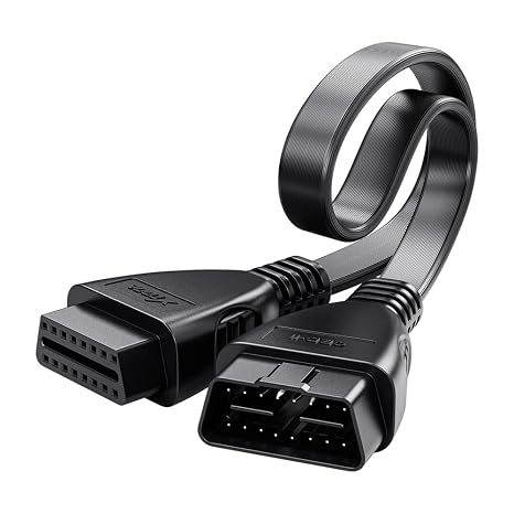 XTOOL OBD2 Extension Cable, 1.64ft OBD II 16 Pin Male to Female Cable