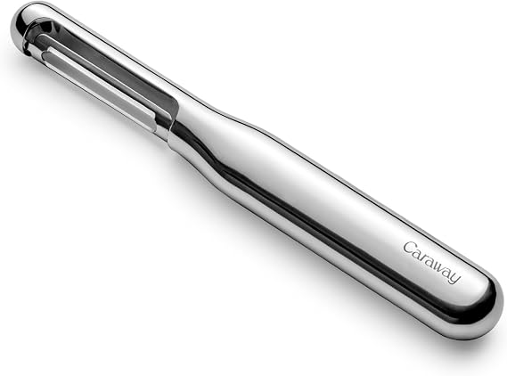 Caraway Stainless Steel Vegetable Peeler with Ergonomic Handle | Precise Swivel Blade for Effortless Peeling, Non-Toxic, PTFE and PFOA Free, Essential Kitchen Tool