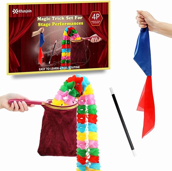 4-Piece Stage Magic Kit with Change Bag