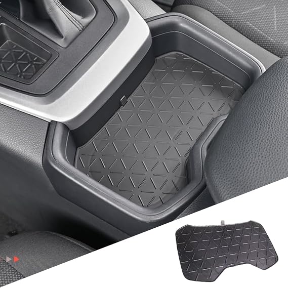Cup Holder Insert Tray for Toyota RAV4/RAV-4 Accessories 2024 2023 2022-2019 and 2021-2023 RAV4 Prime Center Console Organizer Tray Mat