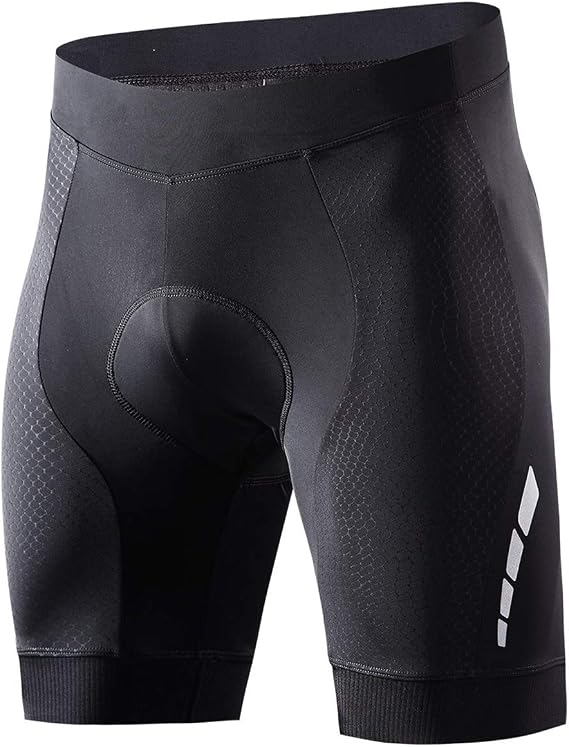Men's Cycling Shorts Padded Bicycle Riding Half Pants Bike Biking Cycle Tights Black