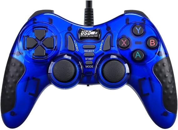 MT40 Çift Analoglu Kol USB PC Bilgisayar PS3 Oyun Kolu Gamepad Joystick (Lacivert)