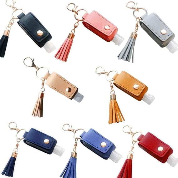 Travel Bottles Keychain Refillable Empty Leakproof Containers 30ml for Hand Sanitizer Shampoo 8PCS Travel Bottles Set Travel Shampoo Bottles Travel Bottle Keychain