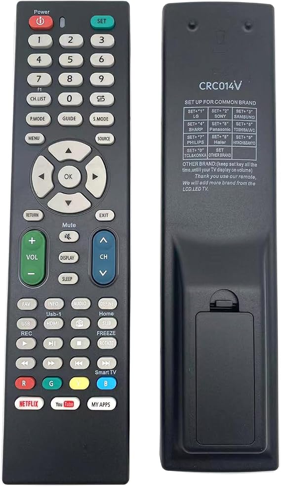 UNIVERSAL LCD LED TV REMOTE CONTROL For TRANSTEC ORIENT NOBEL SINGER MYONE ASANO SONIC STAR-X OLEVIA ROLSON GENERAL MYONE