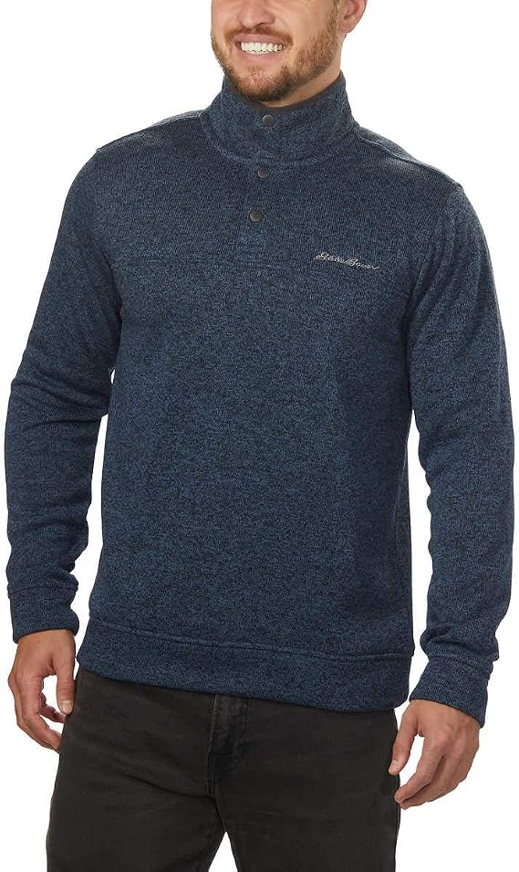 Eddie Bauer Mens Snap Placket Radiator Fleece Pullover Top