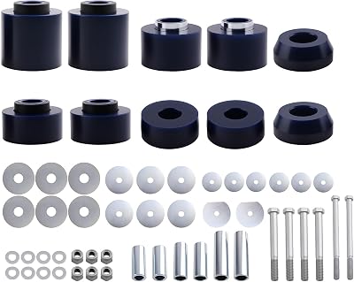 maXpeedingrods Body Mount Bushing Kit Compatible with 1980-1998 Ford F150 F250 F350 2WD 4WD Polyurethane Includes Cab Mounts Steel Sleeves and Installation Hardware
