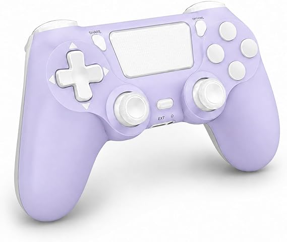 Suoxiom Wireless Controller for P-4, Controller Wireless for P-4/Pro/Slim/PC, Bluetooth Gamepad Joystick with Dual Vibration Touch Panel 3.5mm Audio Jack Six-Axis