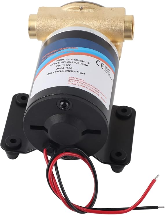Drain Pump Self Priming Centrifugal Bilge Water Pump High Flow 8GPM 30Lmin 3Meter Lift for Car Wash Household Water Booster Yachts Garden Spraying (F72-132-030-101 (12V))