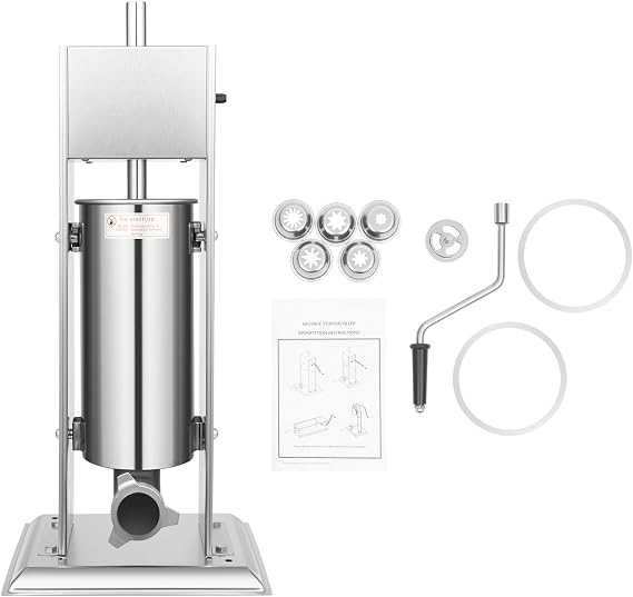 Commercial Churros Maker Machine 5L Stainless Steel Spanish Churros Making Machine + 6 Nozzles of Different Shapes, Heavy Duty Churros Machine For Home Restaurants Bakeries Use