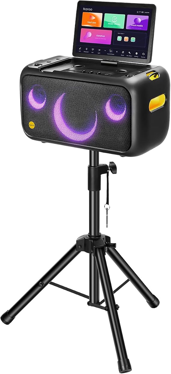 Ikarao Partybox Hoparlör Standlı Break X1 800W Karaoke Bluetooth Hoparlör Seti