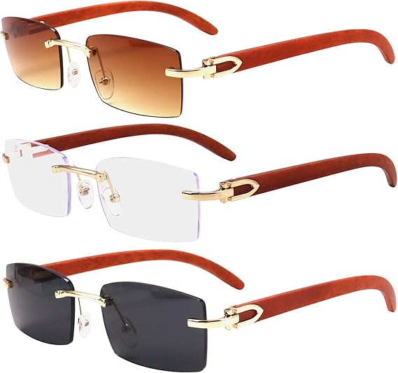 Dollger Sunglasses for Women Men Retro Metal Frame Rectangle Square Sunglasses 70s 80s Large Designer Shades