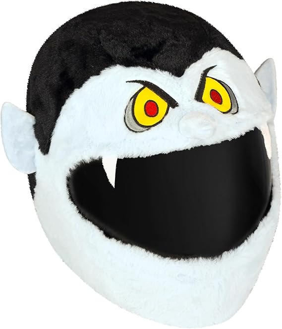 Moto Loot Helmet Cover for Motorcycle Helmet, Fun Rides and Gifts (Cover Only. Helmet Not Included) - Vampire