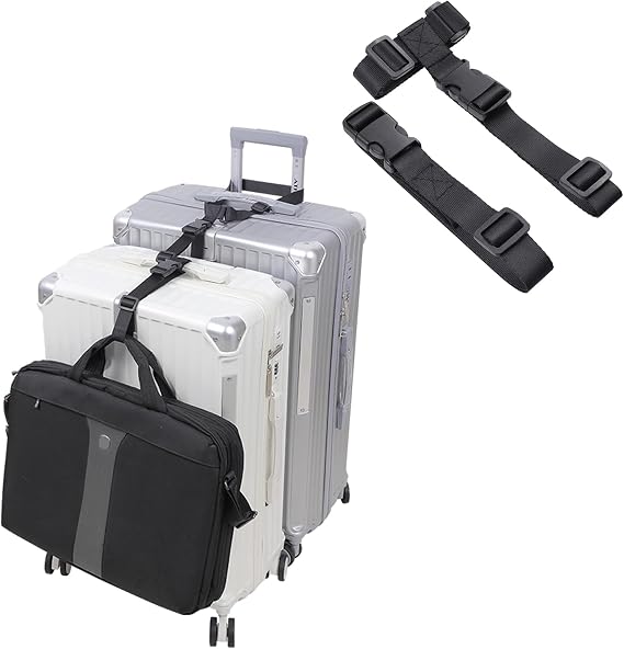 Vigorport Luggage Connector Straps for Suitcase, Add A Bag Suitcase Belt | Adjustable Luggage Straps, Travel Attachment Accessories for Connecting 2 Suitcases Together