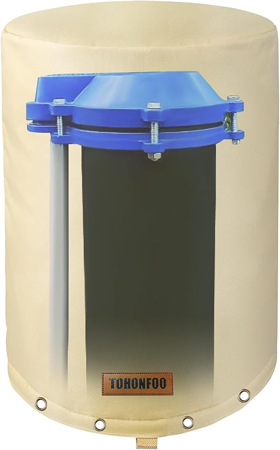 TOHONFOO Round Well Head Pump Cover Insulated Freeze Proof, 16"Dia x 32"H