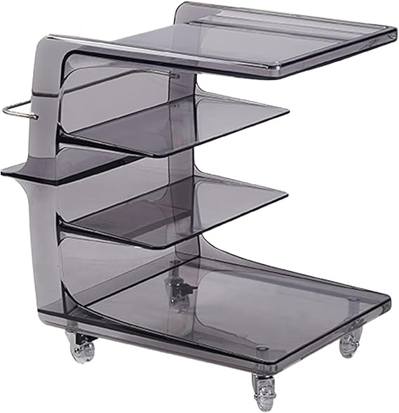 Coffee Table, Side Table, Nightstand, Modern Design, Coffee/Snack/Storage, with Movable Wheels, Multifunctional, for Living Room, Office, Bedroom, Balcony (Color : B4)