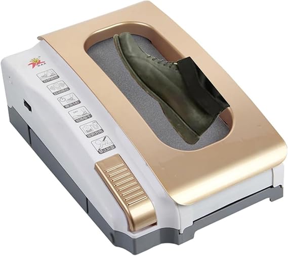 Automatic Induction Shoe Sole Cleaning Machine, Self-Cleaning Shoe Brush Built-in Battery, Intelligent Shoe Polisher Shoe Cleaner for Hotel Entrance Hall Sales Center,Gold