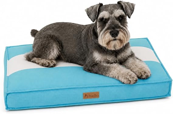 Ellie-Bo Medium Dog Bed for 30-inch Dog Cage/Crate - Striped Blue/Grey