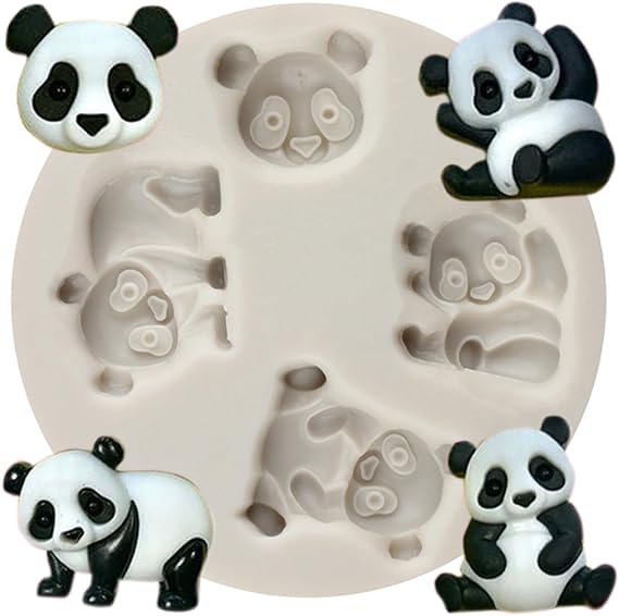 Panda Silicone Mold Panda Fondant Chocolate Molds