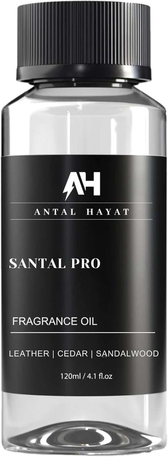 Santal Pro Diffuser Oil 120ml - Fall Scented Oils - Luxury Hotel Inspired Aromatherapy with Sandalwood, Leather & Cedar - Hotel Collection Santal Diffuser Oil - Home Luxury Scent - 5 Star Hotel Scent