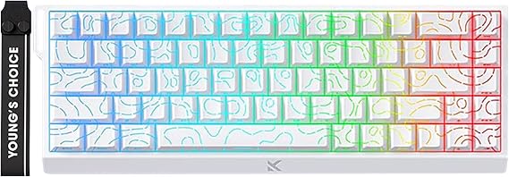 JOMKIZ MCHOSE ACE 68 Wired Magnetic Switch Mechanical Gaming Keyboard Rapid Trigger Hall Effect Keyboard 60% Ultra Fast Adjustable Action, 8K Hz Polling Rate, RGB Hot Swap for PC/Mac, White