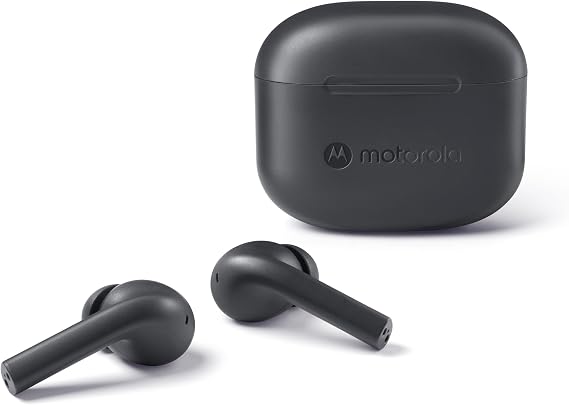 Motorola Sound Moto Buds 065 True Wireless Headphones Fast Pairing Water Resistant 17 Hours Playtime Hands-Free Calls Comfortable Fit Black
