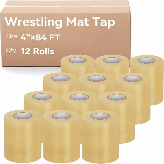 Pangda 12 Pcs Wrestling Mat Tape 3 or 4 Inch Heavy Duty