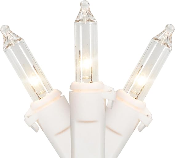 Northlight Mini Incandescent Christmas Lights - Clear - 4' White Wire - 20ct