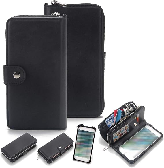 K-S-Trade Protective Case For Sharp Aquos R5G Wallet Protective Cover + Bumper Compatible With Sharp Aquos R5G Mobile Phone Case & Bag Bookstyle Smartphone Purse, Black 1x