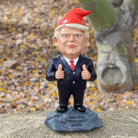 YEHIHO Trump Gnome Garden Statue - Funny, Gift, Gardening, Trump, gnome, Celebrating, Republican, ConservativeF
