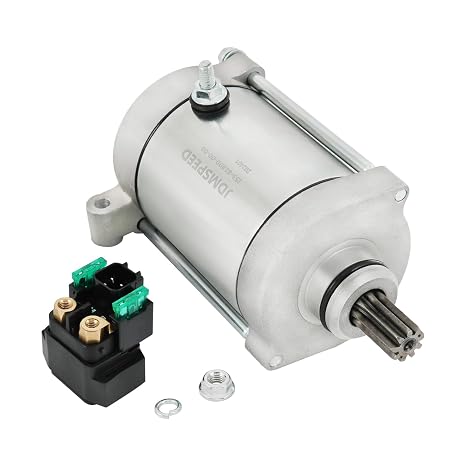 Starter & Relay Compatible with 2007 2008 Yamaha Grizzly 700 YFM7FG