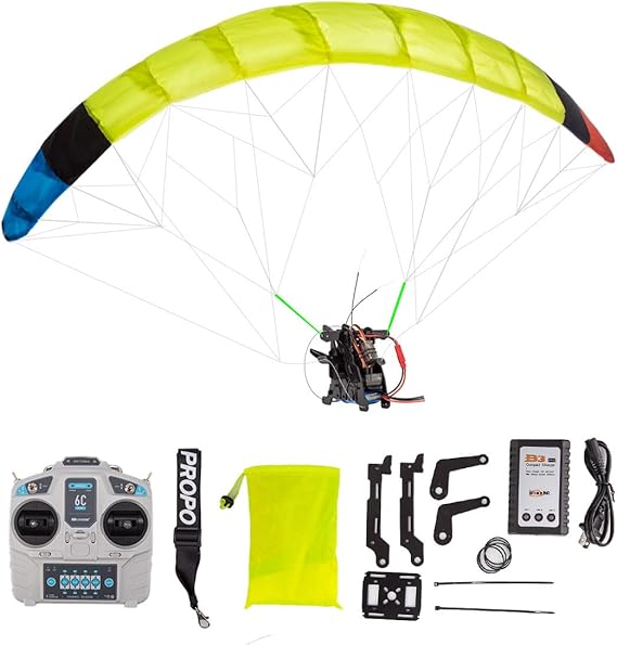 MECHIX 2.4G Remote Control Stunt Mini Paraglider, Mini Paraglider Model for Beginners, High-Altitude Stunt Flight Paraglider for Gifts (RTF Version)