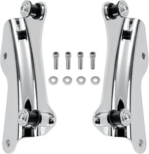 Chrome 4-Point Docking Hardware Kit for Harley Touring 2014-Later Custom Quick Release Tour Pack Luggage Rack Backrest Replacement 52300353 Fit for CVO Road King Street Road Electra Glide