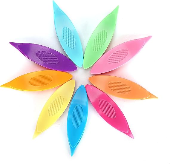 Gaeirt Tatting Shuttle,9Pcs Plastic Tatting Shuttle Kit for Beginners 9 Colors for DIY Hand Lacemaking Craft Tool