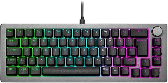 Cooler Master CK720 65% Hot-Swappable Mechanical Space Grey Gaming Keyboard