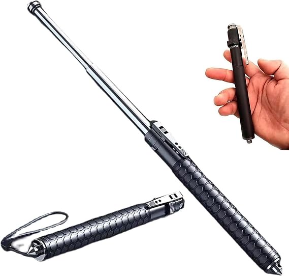 Self-winding Hiking Stick, Portable Folding Walking Stick, Trekking Pole, Multifunctional Trekking Pole, Outdoor Self-Defense Pen, Reinforced Lightweight Walking Pole for Trekking/Camping/Climbing/Backpacking, Suitable for Outdoor Adventure, Self-Rescue, Defense 25.6 inches 65 cm