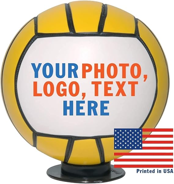 Personalized Custom Water Polo Ball | Mini 5.5 Inch | Customized with Name, Photo, or Text | Trophy or Gift for Coach, Player, or Any Fan