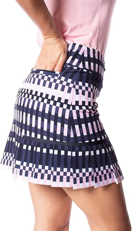 GOLFTINI 17.5" Golf Skort with Undershorts, Pockets & Zip Waist