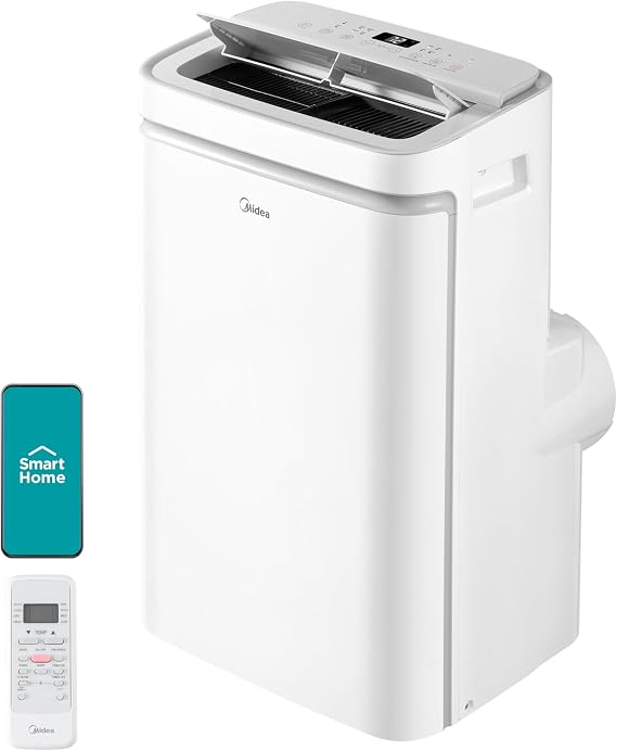 Midea 14,000 BTU ASHRAE Portable Air Conditioner, Cools up to 450 Sq. Ft.