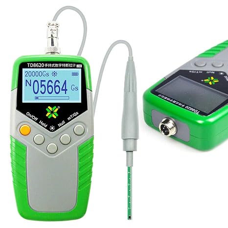 Digital Hand-held Gauss Meter Surface Magnetic Field Tester Magnetic Flux Meter with Hall Probe