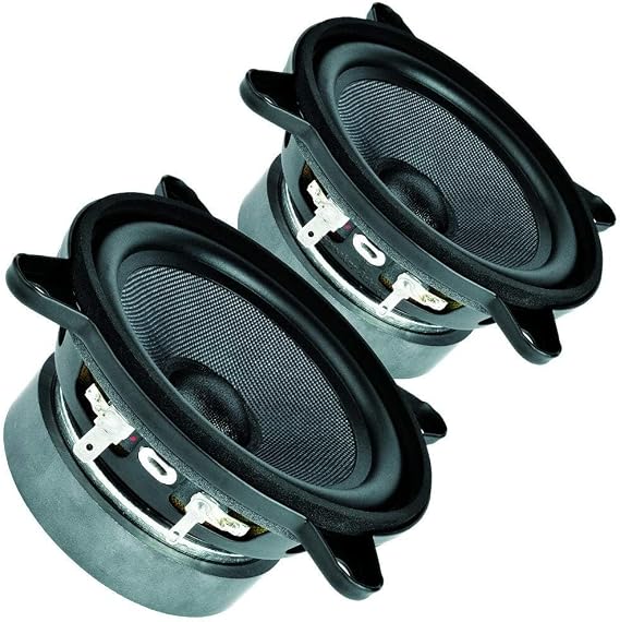 Pair Faital Pro 4FE35 4" Midrange Full Range Woofer Speaker 16 ohms 60W 91dB