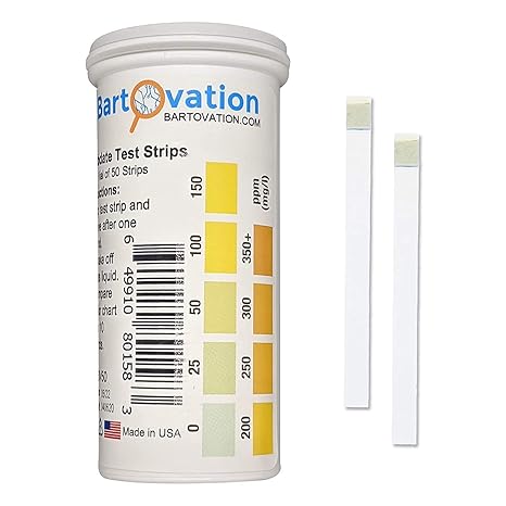 Molybdate Test Strips, 0-350+ ppm, 25-Pack | Corrosion inhibitor testing, made in USA, Boiler