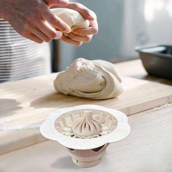 Baozi Maker Machine,6.57" Dumpling Momo Maker Mold Plastic Kitchen Gadget Tool Homemade Bao Buns Preparation Culinary Exploration Ease of Use Cleaning
